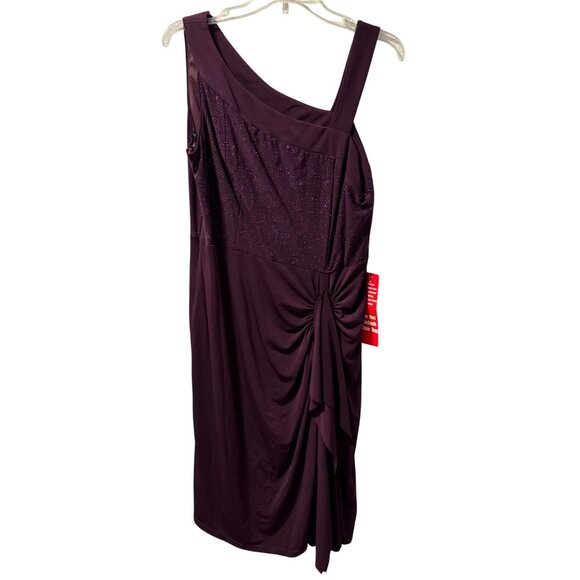 R&M Richards One-Shoulder Asymmetrical Cocktail Dress Size 14 .NWT - Picture 9 of 12